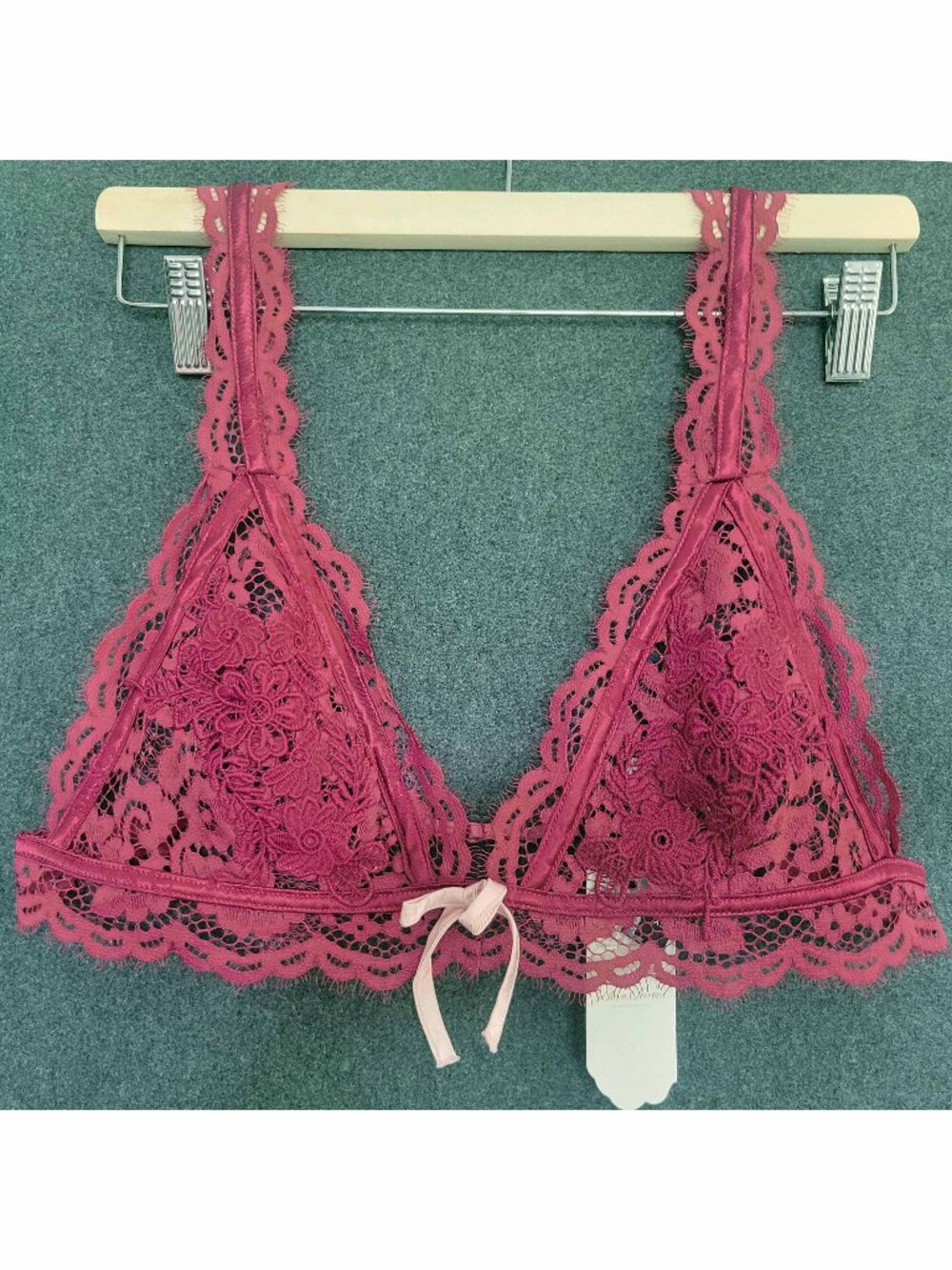 For Love and Lemons Noelle Guipure Floral Lace Bralette Wireless Romantic NWT XL